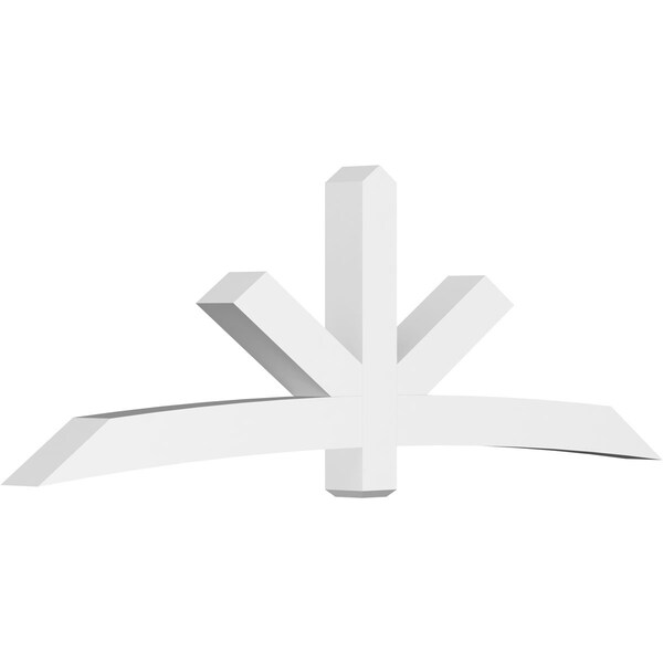 Ekena Millwork Alberta Architectural Grade PVC Gable Bracket, 108"W x 36"H x 6"D x 6"F, 8/12 Pitch GBP108X36X0606ALB00 - main
